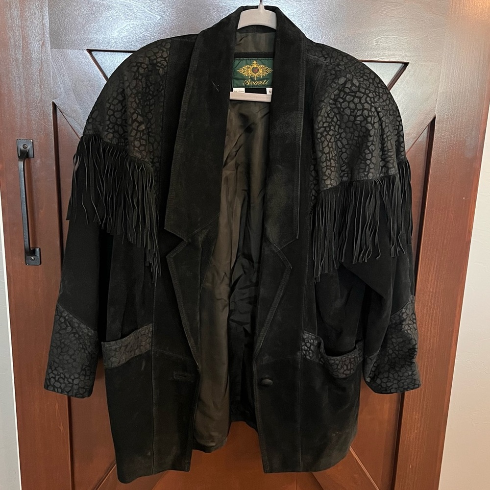 Vintage Leather Fringe Western Cowgirl Jacket - Picture 10 of 11